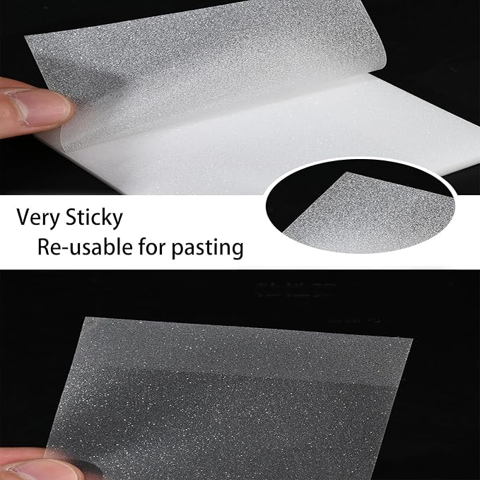 150 Sheets Clear Transparent Sticky Notes 3.7"x 2.7", Waterproof, Self-Stick Notes, Easy to Post for Office, Home, Notebook, Meeting, Office Supplies, Suitable for Most Pens