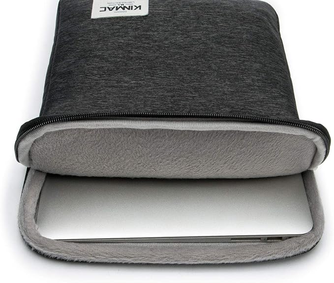 Kinmac 360° Protective Vertical Laptop Sleeve Case Cover Bag with Pocket for MacBook Air 13 inch,iPad Pro 13" and 12.5-13.3 inch HP Lenovo Dell ASUS Acer Laptop Computer (Black)