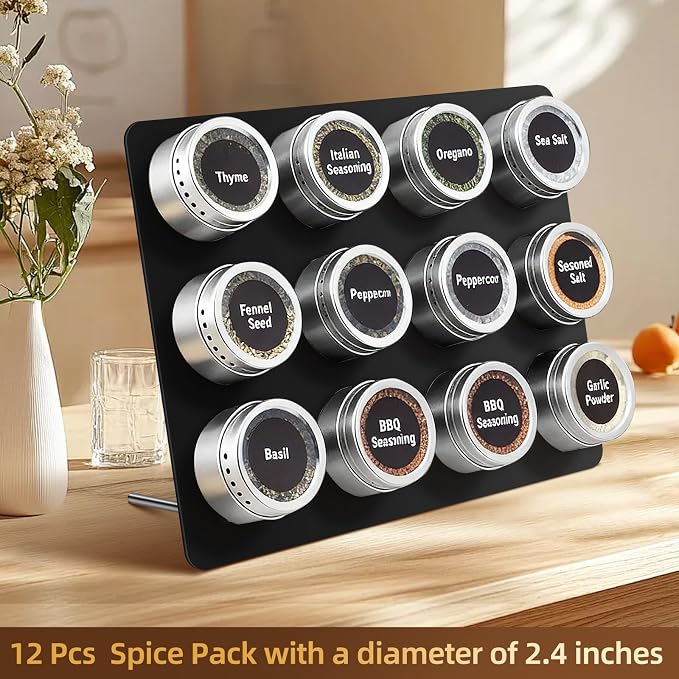 2 Pack Small Magnet Board - Black Magnetic Board | 11x8Inch Metal Magnetic Bulletin Board with 6 Magnets, Magnet Display Stand for Home School Kitchen Office