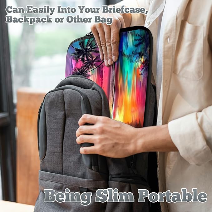 Universal Tablet Laptop Sleeve Case 10 inch, Summer Sunset Colorful Sky Slim Carrying Case Travel Laptop Bag Durable Handbag for 7 to 10-inch Laptops/Notebook/Kids Tablet/ipad/eBook Readers