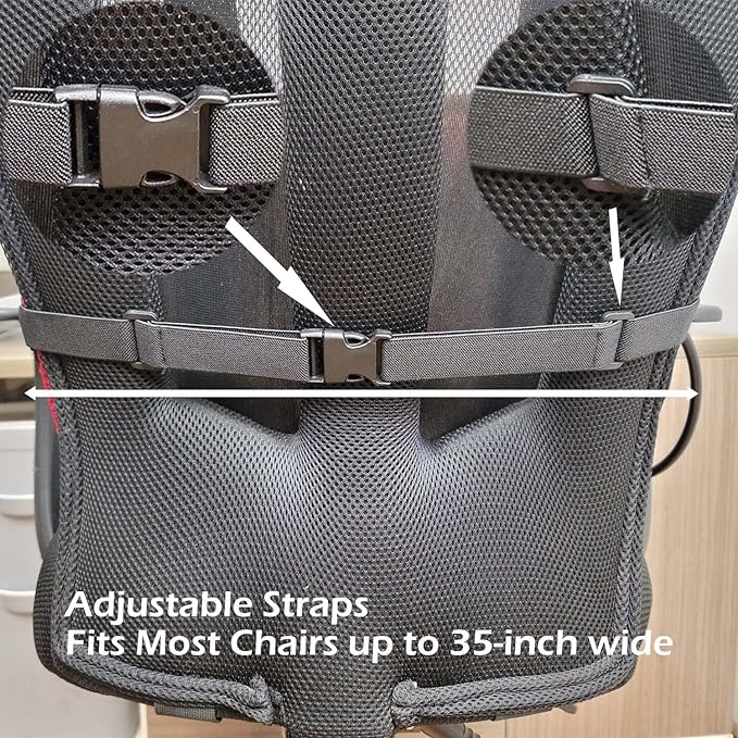 2Pack Inflatable Lumbar Support Pillow for Office Chair and Car Seat, Back Support Cushion with Air Pump for Reducing Lower Back Pain