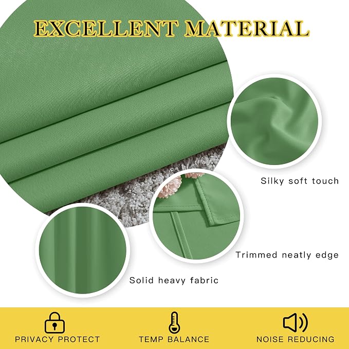 NICETOWN Sliding Door Curtain 108 Inches Long - Blackout Thermal Insulated Grommet Room Divider Privacy Drape for Patio Glass Door, 1 Panel, Froest Green, 100 Inch Extra Wide