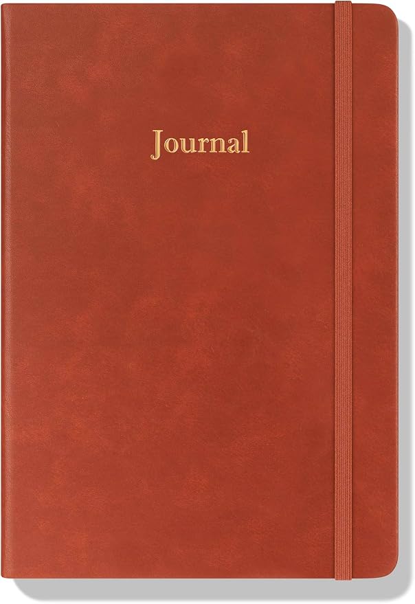 Wykeham's Executive 2026 Undated Daily Journal Planner – Customization Available (Brown, 8.5"×5.5")