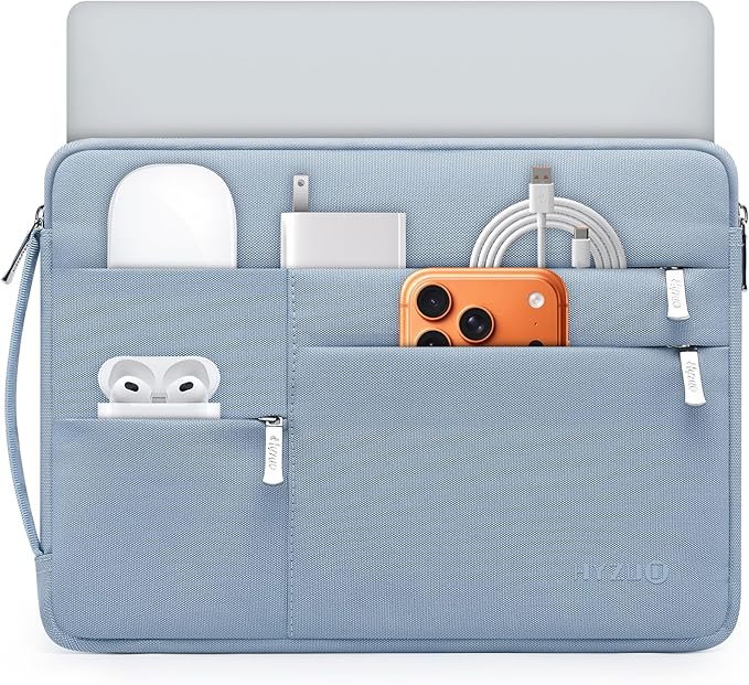 HYZUO 13 Inch Laptop Case Sleeve Bag for MacBook Air 13 M5 A3449 M4 M3 M2 M1 2026-2018, 13" MacBook Neo 2026 A3404, MacBook Pro 13 M2 M1 2026-2016, iPad Air/Pro 13, Surface Pro, XPS 13, Pale Blue