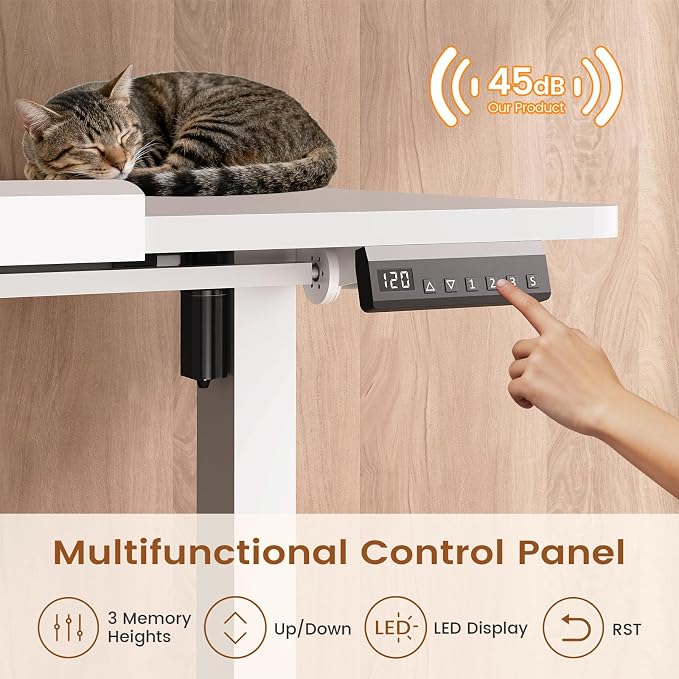 SEDETA 47x24'' Foldable Electric Standing Dry Erase Board Desk with Wheels | 180° Tiltable Mobile Rising Computer Desk Height Adjustable for Drawing/Writing/Gaming/Study/Home Office/Small Space