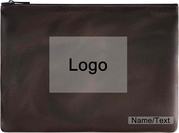 Genuine Leather A4 File Folder for Document, Leather File Folder Organizer Document Holder for Men&Women, Waterproof Portfolio Envelope Folder Case