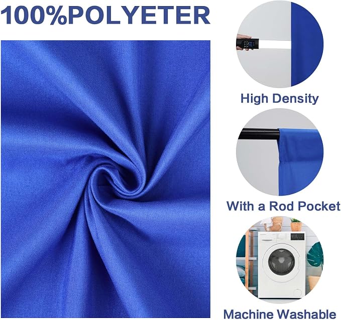 GFCC 7x10FT Royal Blue Backdrop Background Blue Photo Background Photography Backdrop for Photoshoot Screen for Video Recording Picture