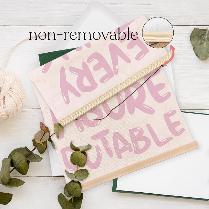 YQDEJ Pink Bow Everything Is Figureoutable Inspirational Wall Art Poster Hanger Frame, Pink Bow Positive Affirmations Wall Decor, Motivational Wall Art for Home Office Classroom, 12x16 Inch