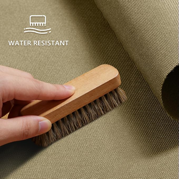 Waterproof Canvas Fabric by The Yard 58inch 600D Upholstery Material Polyester Fabric Outdoor Water Resistant Fabric for Sewing Chair Patio Cushion Purse Bag Interior, Pre Cut 2 Yard Khaki