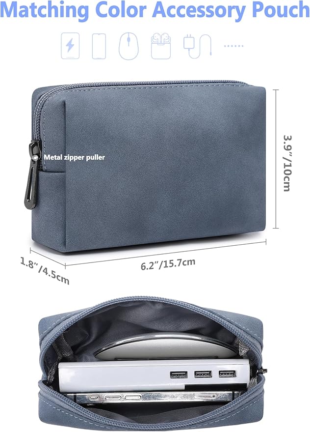 HYZUO 13.3-14 Inch Laptop Sleeve Case with Stand Feature for MacBook Pro 14 M5/M4/M3/M2/M1 2026-2021, MacBook Pro/Air 13.3, 13.5" 13.8" Surface Laptop, HP Spectre X360 13/14, Haze Blue