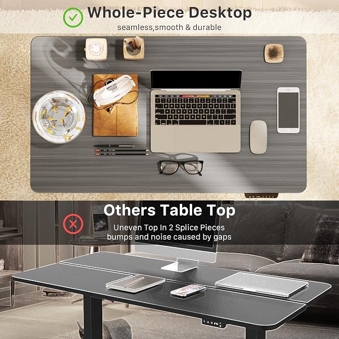 JOY worker Electric Small Standing Desk, 35" Whole Piece Height Adjustable | 35" x 20" Grey Narrow Sit Stand Desk with Memory Controller, 36 Inch Mini Computer Workstation for Home Office Walking Pad
