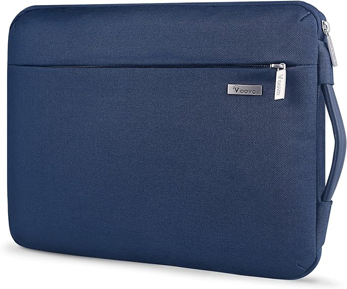 Voova Laptop Sleeve Case 14 15 Inch with Handle, 360° Protective Waterproof Slim Computer Bag Cover Compatible with MacBook Air 15 M2/M3/M4 2024-2025, MacBook Pro 14/15, Hp Chromebook 14, Blue