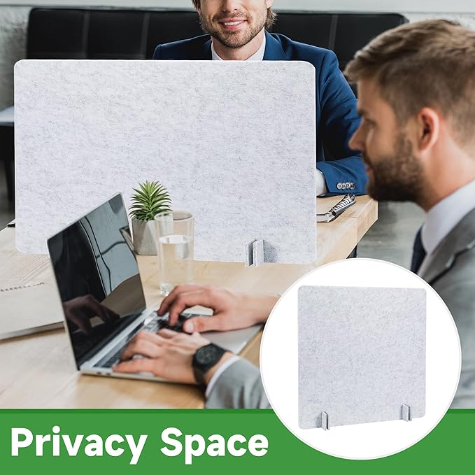 Desk Privacy Panel Acoustic Divider Panel Portable Desk Partition Desk Divider Noise Visual Isolate Table Divider for Student Study Office Library (Gray-2, 59" x 23.6")