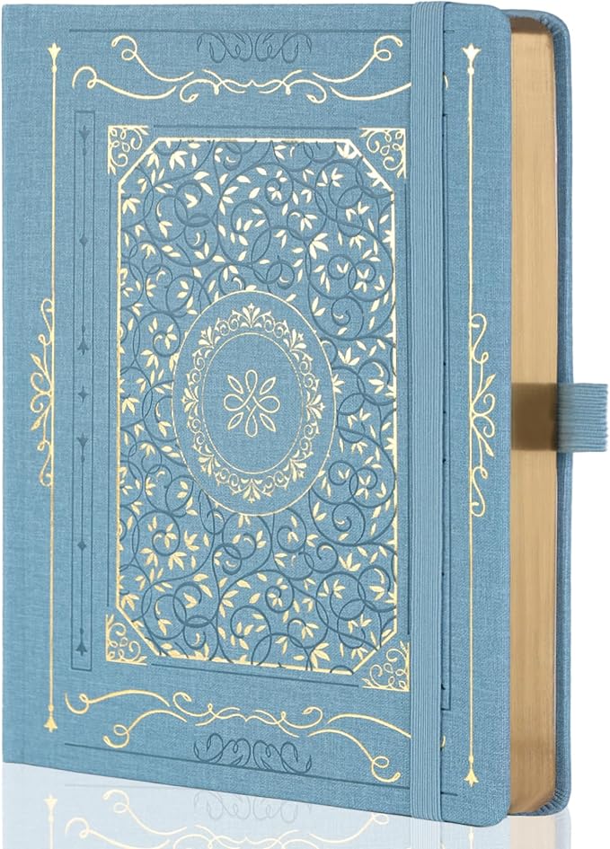TIEFOSSI B5 Lined Journal, College Ruled Notebook for Women Men, Hardcover Notebooks for Writing Journaling, 100 GSM Thick Paper, 230 Numbered Pages with Golden Edges