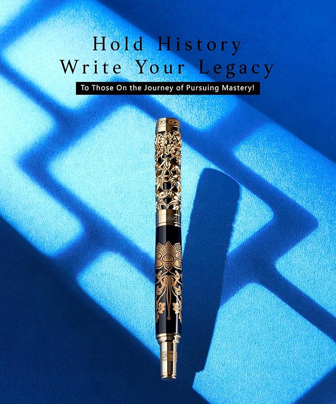 ARTEX Executive Rollerball Pen-Museum Collections-Crafting Timeless Beauty-Luxury Pen Gift & Office Desk Decor, German SCHMIDT refill, Solid Metal Texture