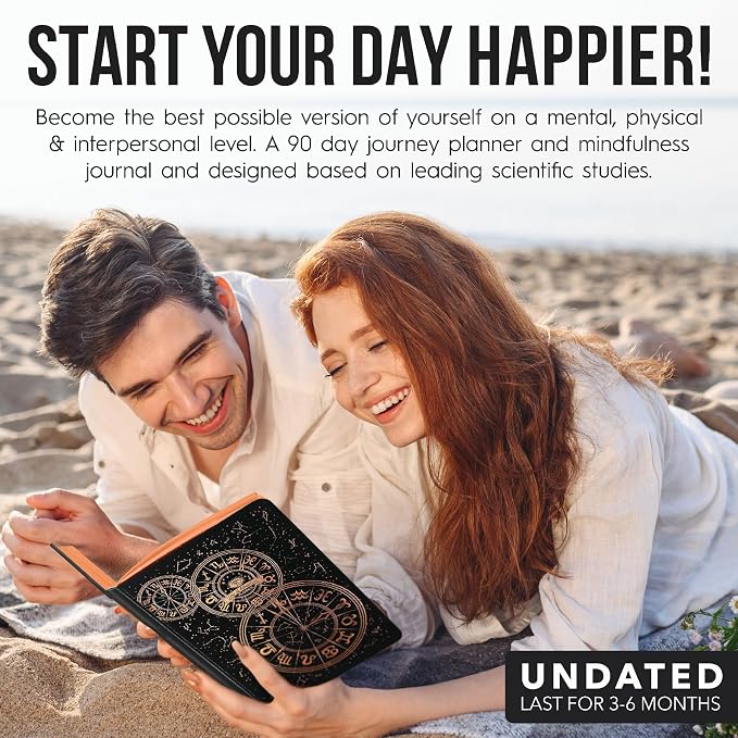90-Day Goal Planner with Daily Journal, Gratitude & Habit Tracker | Daily Planner, Productivity, Time blocking, Manifestation & Affirmations with Vision Board, Gratitude Journal for Women & Men