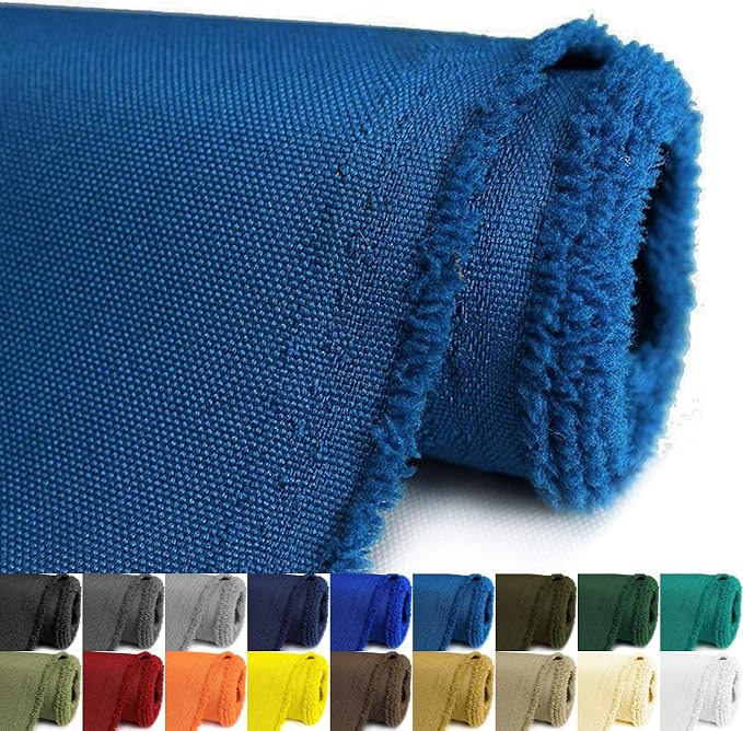 Waterproof Canvas Fabric by The Yard 58inch 600D Upholstery Material Polyester Fabric Outdoor Water Resistant Fabric for Sewing Chair Patio Cushion Purse Bag Interior, 10 Yard Ocean Blue