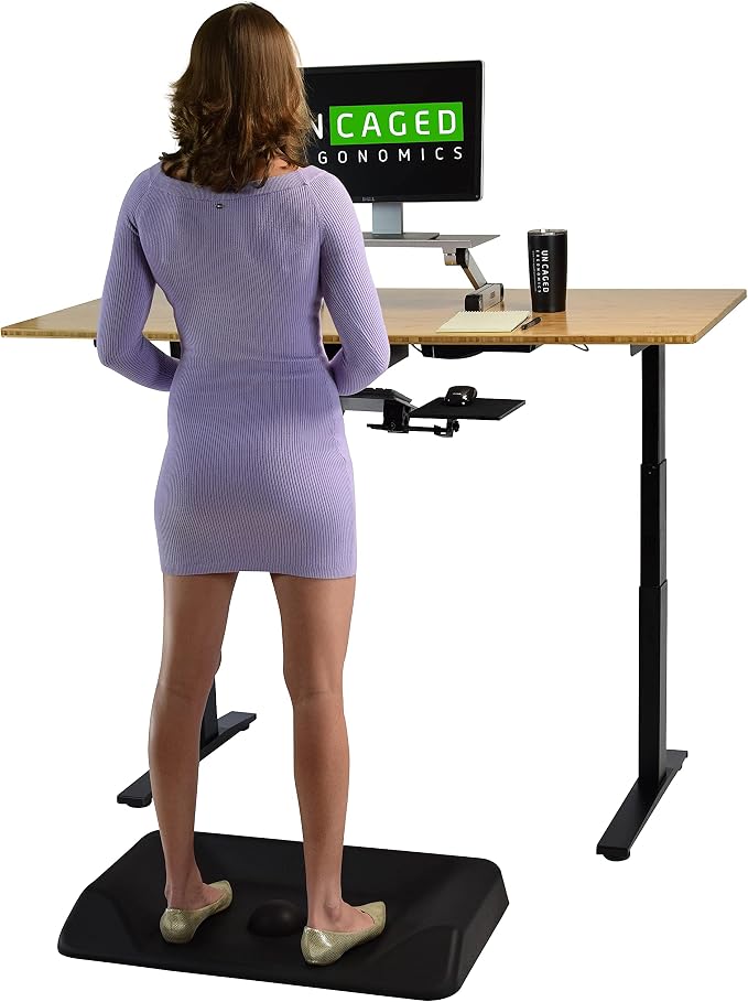 Active Not-Flat Standing Desk Mat w/Massage Ball, Large Anti Fatigue Floor Rug for Kitchen, Office, Home or Garage, Ergonomic Support for Sit-Stand Workstations