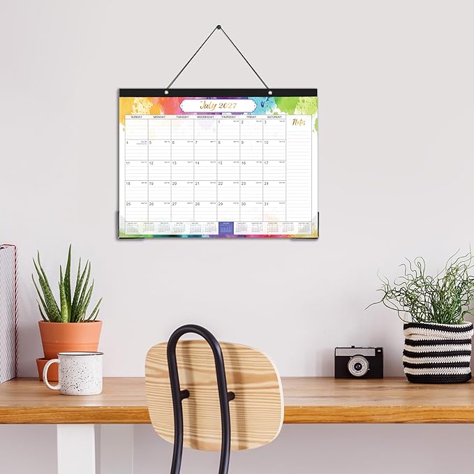 2026-2027 Desk Calendar - July 2026 - December 2027, 14.6" x 11.4" 2026-2027 Calendar, 18 Months Desk Calendar, Desk Pad, Colorful