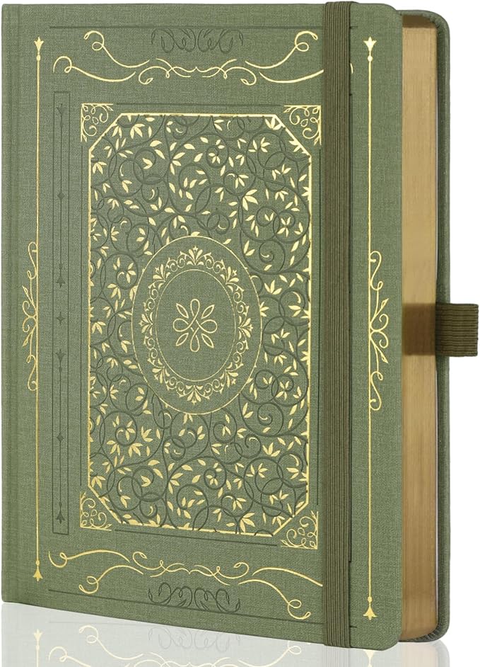 TIEFOSSI B5 Lined Journal, College Ruled Notebook for Women Men, Hardcover Notebooks for Writing Journaling, 100 GSM Thick Paper, 230 Numbered Pages with Golden Edges