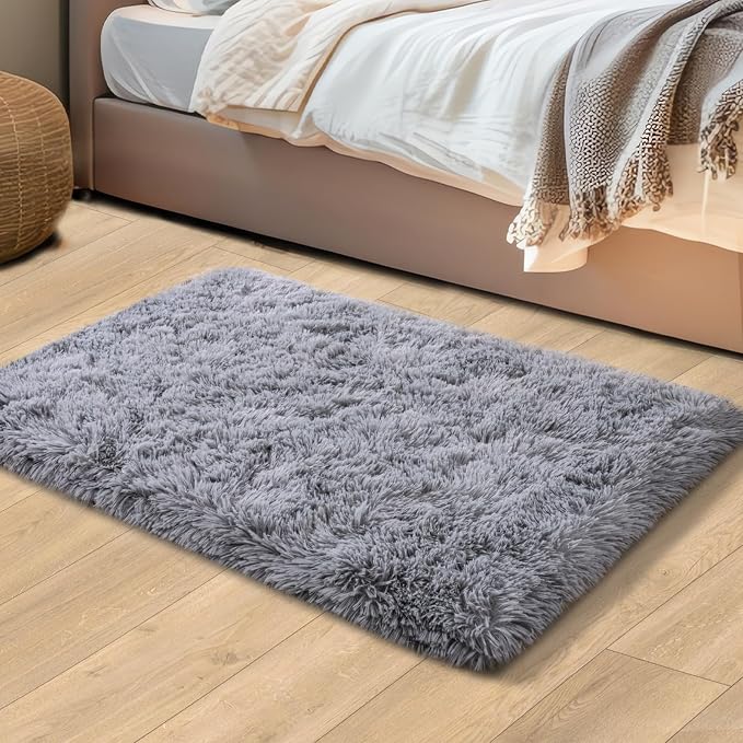 Mugorn Small Soft Shag Rugs for Bedroom, 2x3 Fluffy Area Rugs for Living Room