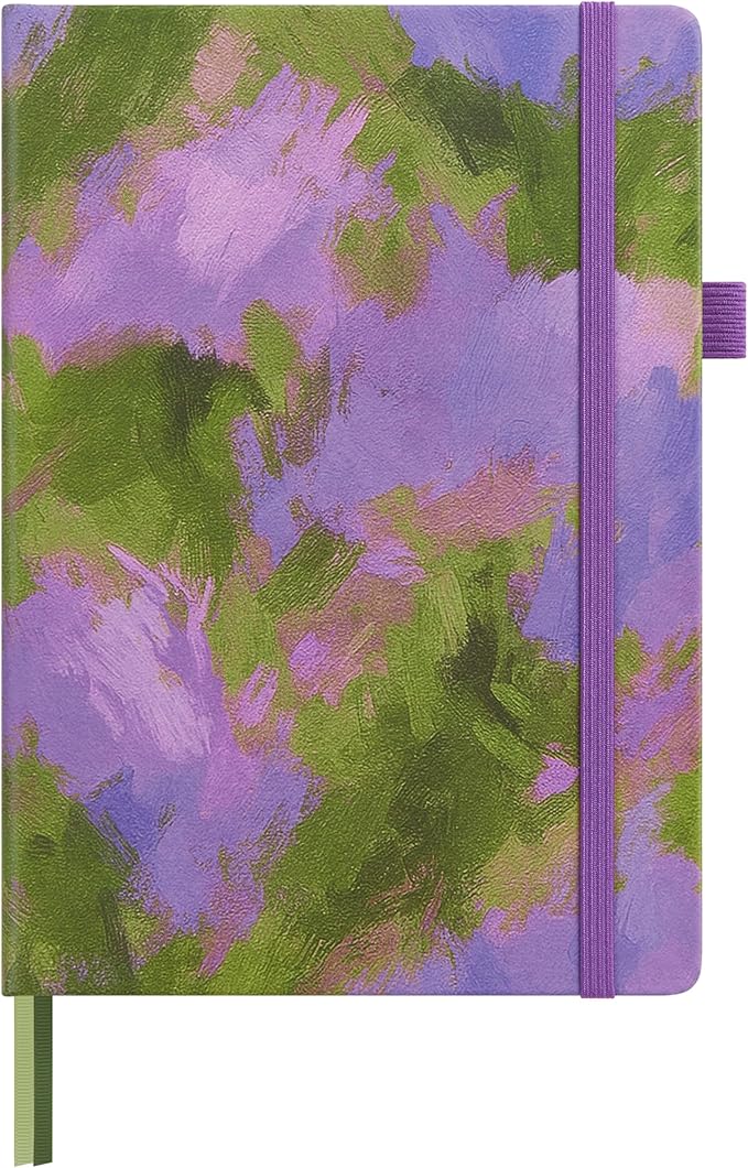 &And Per Se Lined Hardcover Notebook – A5 5.7"x8" College Ruled, 160 Pages, 100gsm Thick Paper – Aesthetic Journal for Women, Gift-Ready Planner, Everyday Writing Notebook (Lavender Grove)