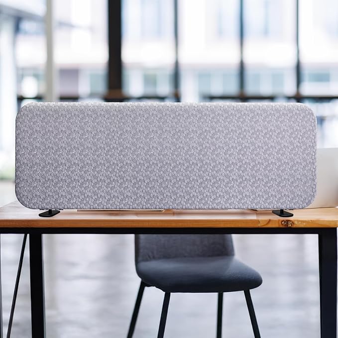 DECOLAB Freestanding Desk Divider, Portable Privacy Screen Partition for Home, Office, Shared Workspace, Restaurant, Anti-Scratch, 48 x 18 Inch, Dandelion