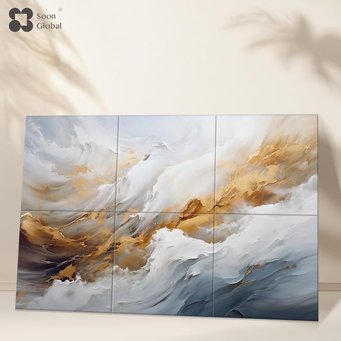 Soon Global Acoustical Wall Panels, 72 X 48 Inches Art Acoustic Panels, Decorative Acoustic Panels, Acoustic Wall Panels, Sound Absorbing Wall Art, Whispers of Serenity