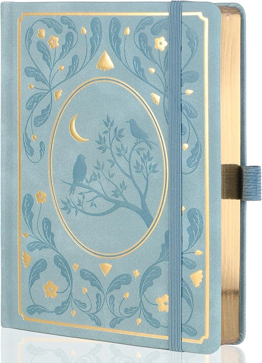 TIEFOSSI B5 Dotted Journal, Dot Grid Notebook for Women Men, Hardcover Notebooks for Planner Organization Journaling, 160 GSM Thick Paper, 150 Numbered Pages with Golden Edges