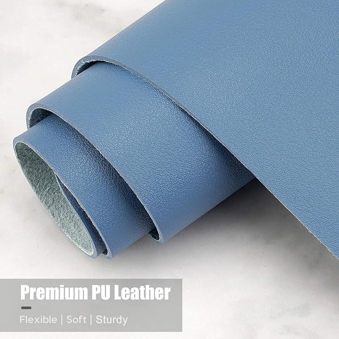 Hsurbtra Desk Pad, 30" x 14" PU Leather Desk Mat, XL Extended Mouse Pad, Waterproof Desktop Blotter Protector, Non-Slip Ultra Thin Large Laptop Keyboard Writing Mat for Office Home, Dark Blue