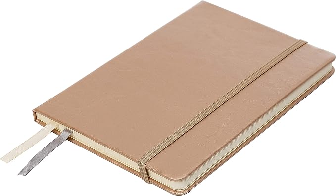 Guissi Classic Dotted Grid Bullet Notebook Journal Dot Hard Cover A5 Premium 80gsm Thick Acid-Free Paper with Fine Inner Pocket Faux Leather Office School Supplies 144 Pages Designed in Florence