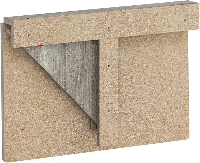 Furinno Hermite Wall Mounting Folding Table, French Oak
