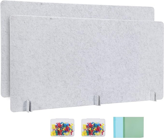 Desk Privacy Panel Acoustic Divider Panel Portable Desk Partition Desk Divider Noise Visual Isolate Table Divider for Student Study Office Library (Gray-2, 47.2" x 23.6")