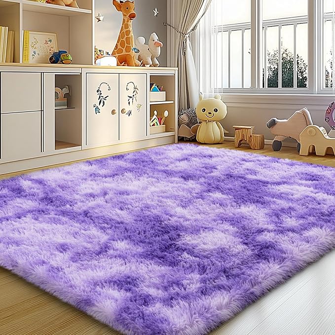 Mugorn Small Soft Shag Rugs for Bedroom, 4x6 Fluffy Area Rugs for Living Room