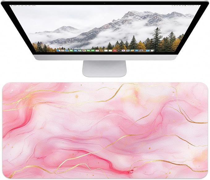 Leather Desk Mat, Desk Pad for Keyboard and Mouse Large Mouse Pads for Desk | Waterproof Desk Mat, Desk Matt for Desktop, Laptop Blotter, Keyboard Pad, Large Mouse Pad, Desk Essentials