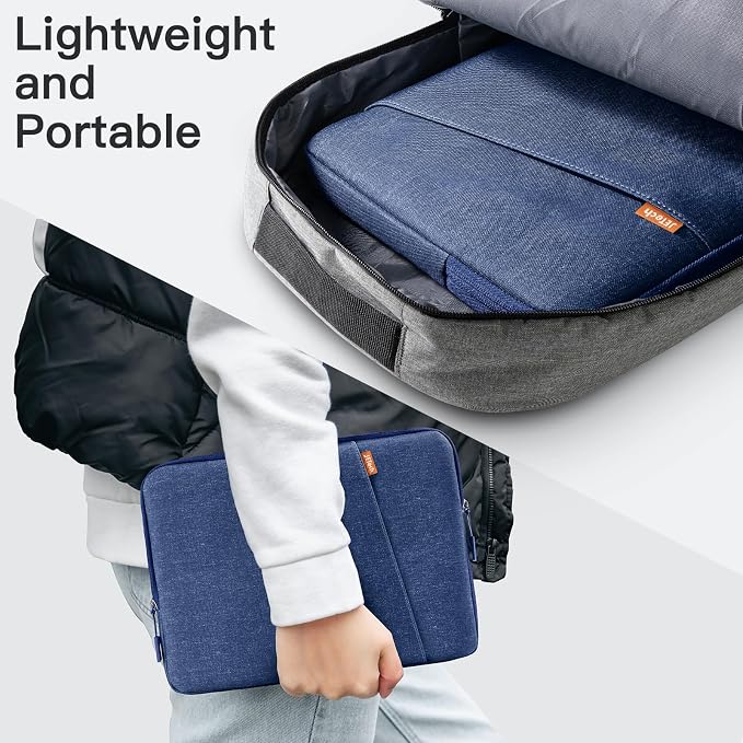 JETech Laptop Sleeve for 13-14Inch MacBook Neo (A18 Pro), MacBook Air/Pro (M1-M5) 2020-2026, 13-13.6 Inch Notebook, Waterproof Shock Resistant Bag Case with Accessory Pocket (Cobalt Blue)