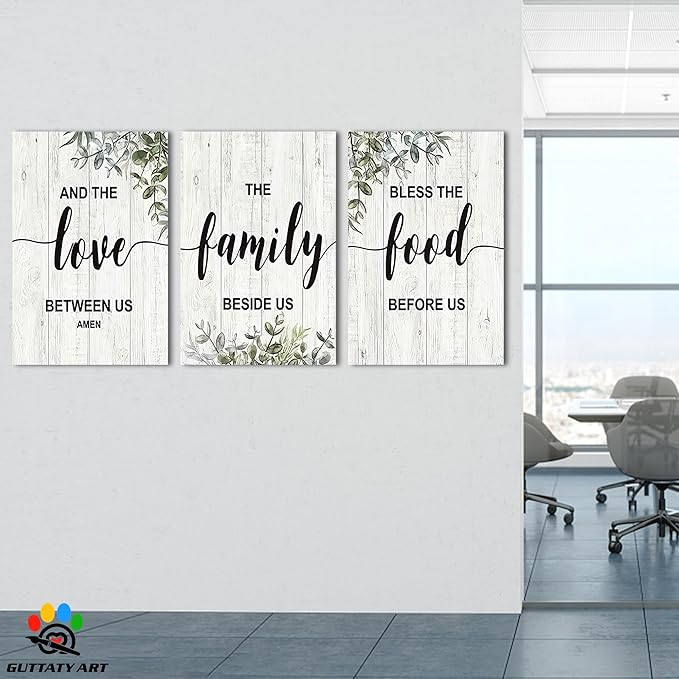 3 Piece Inspirational Canvas Wall Art, Jesus Scripture Wall Art for Religious Wall Decor, Motivational Quotes Foliage Print Picture, Bible Poster Framed Artwork for Christian Office Decor 20”x30”x3Pcs