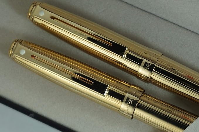 Sheaffer Signature Prelude 22KT Gold Barrel Rollerball Pen and 0.7MM Pencils set