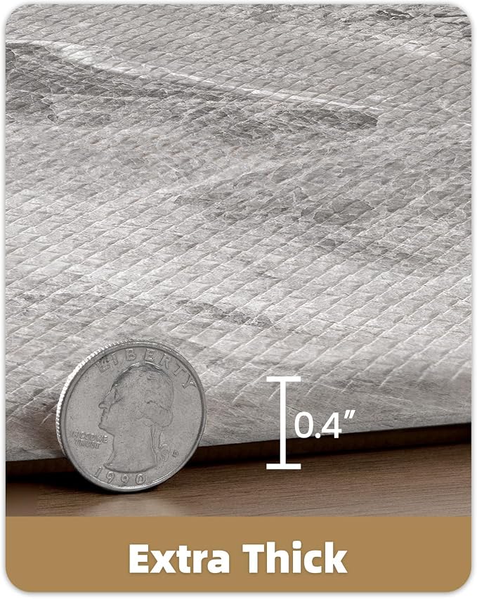 Color&Geometry Kitchen Mats for Floor 24x87 Grey Marble Design | Non Slip Kitchen Runner, Easy Clean, Oil/Water Proof, 0.4in Thick Antifatigue Standing Mat For Laundry/Office, Home Decor