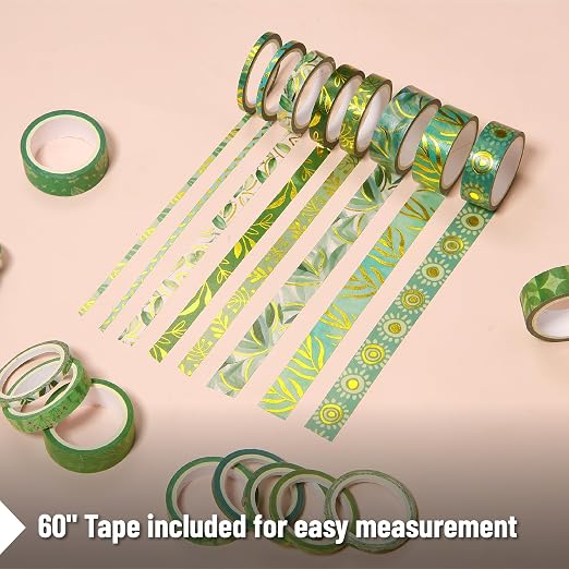 Mr. Pen- Washi Tape Set, 24 Rolls, Assorted Sizes, 3.2 Yards/Roll | Washi Tape for Scrapbook, Arts, Crafts, Journals and Planners, Vintage Botanical & Butterfly