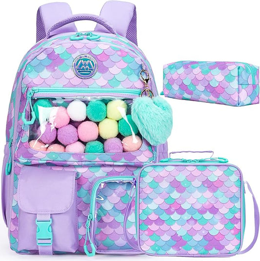 Cute Backpack for Girls Aesthetic Backpack School Backpack for Girls Backpack with Lunch Box Back to School Supplies