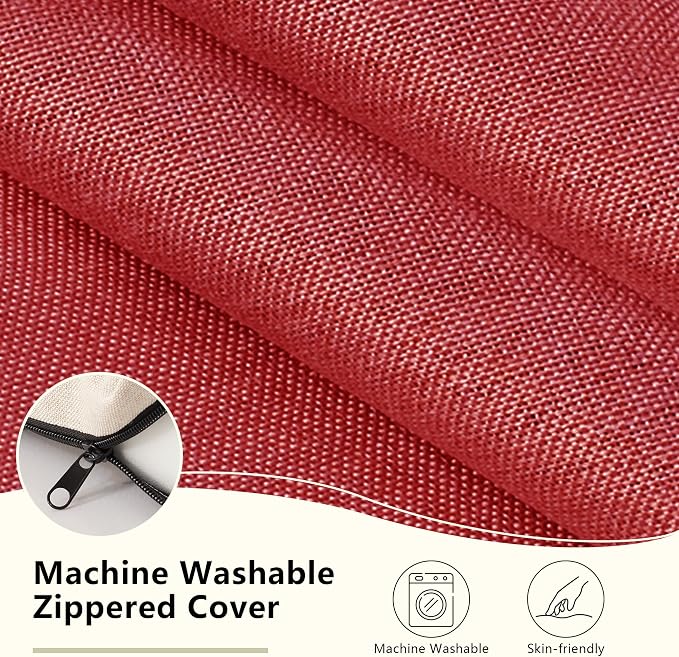Nordjager Chair Cushions for Dining Chairs, 4 Pack Memory Foam Cushion | 2.5" Thick Chair Cushion; Waterproo Surface with 17" x 16" Size for Kitchen & Dining Chairs, Secure Ties and Washable Cover.