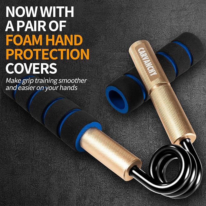 Grip Strength Trainer Set, 6 Pack, 50-350LB, Wrist Forearm Strengthener, Metal No Slip, Hand Grip Gripper Strengthener for Strength Training and Exercise, Hand Workout Squeezer Grip Strength