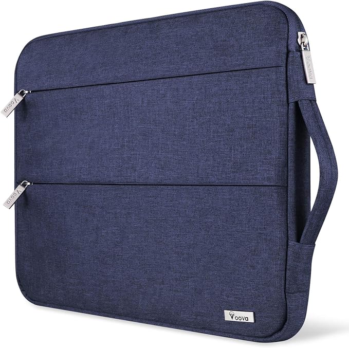 Voova 15.6 16 Inch Laptop Sleeve Case Compatible with MacBook Pro 16 M1/M2/M3/M4 Max 2019-2025, 15.6-16” Hp Lenovo Acer Asus, Waterproof Slim Computer Bag Cover with Handle, Blue