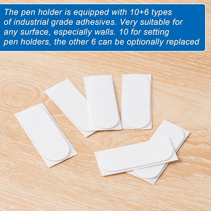 20 Pack Adhesive Pencil Holders for Desk,Silicone Flexible Pen Holder for Wall, Office, School,Home,Classroom Must Haves,Teacher Supplies Accessories,Desk Organizer,Art Supply,Small Gift ﻿