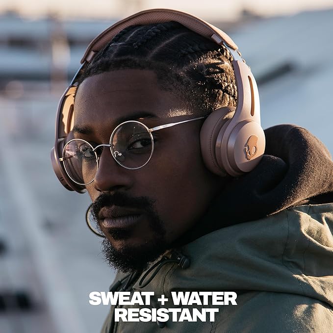 Skullcandy Icon ANC Wireless On-Ear Bluetooth Headphones, Active Noise Cancelling, 60 Hours Battery, Sweat Water Resistant, Foldable Durable Travel Ready, Microphone for iPhone Android - Primer