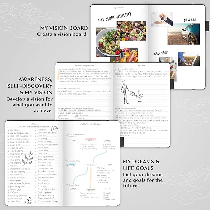 Legend Undated Weekly Planner – Goal Planner Journal & Organizer Notebook – Agenda Book with Monthly Calendar & To-Do List, A5 (Black)