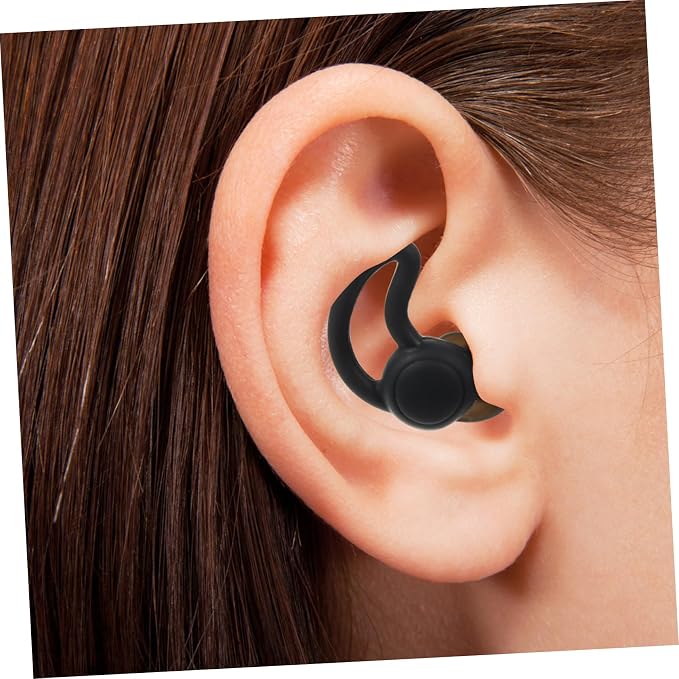 Noise Reduction Reusable Soft Silicone for Adults Women Men Comfortable Noise Prevention for Study Work Travel Lightweight Washable Black