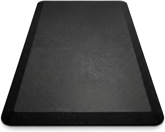 Anti Fatigue Floor Mat - 3/4 Inch Thick Kitchen Rug for Floor, Standing Desk Mat - Comfort at Home, Office, Garage - Non Slip Bottom, Durable and Stain Resistant (Black, 20" x 39")
