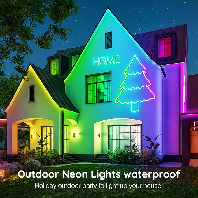 AILBTON 200Ft Neon Rope Lights,Flexible Led Rope Lights Control with App/Remote,Multiple Modes Music Sync Gaming RGB Led Neon Lights for Bedroom Outdoor